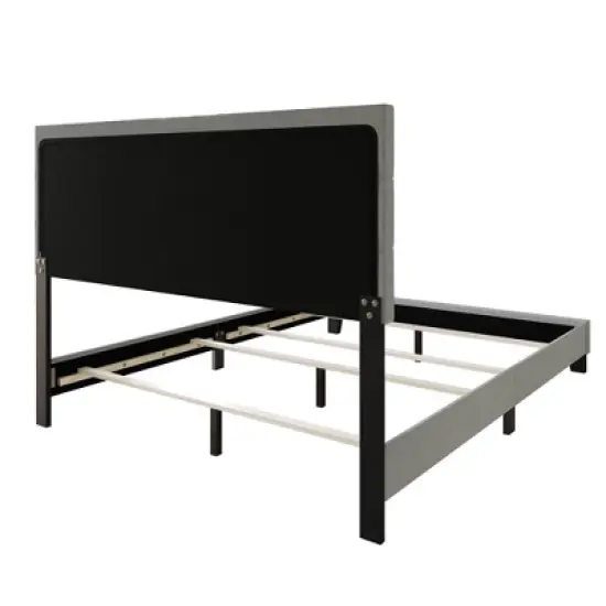 Home Design Sara Panel Bed with 2 Nightstands Gray image {5}