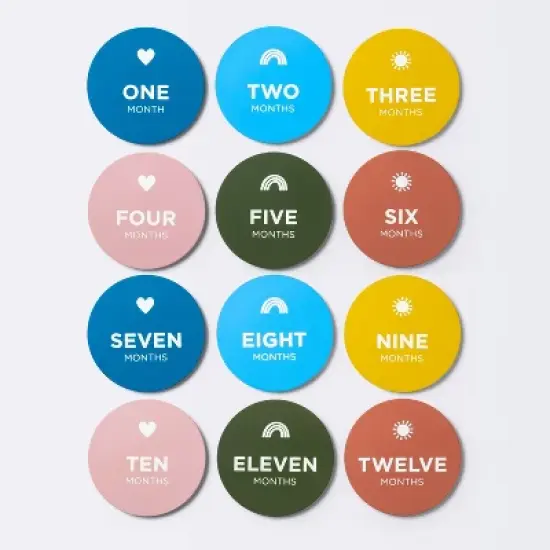 Round Monthly Milestone Cards - Cloud Island&trade; image {2}