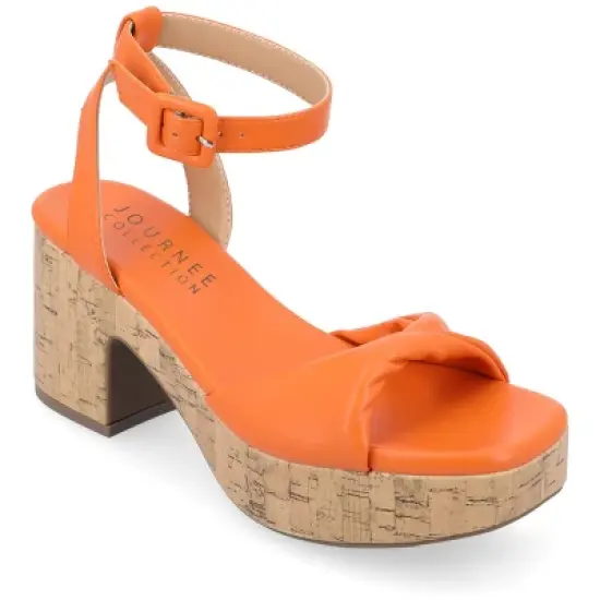 Journee Collection Womens Eianna Tru Comfort Foam Ankle Strap Platform Sandals image {12}