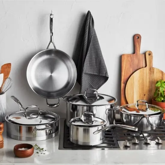 Demeyere Atlantis 10-pc Stainless Steel Cookware Set image {2}
