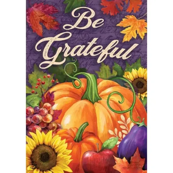 Briarwood Lane Fall Thanksgiving Garden Flag 12x18 For Outdoor Be Gratefu Autumnl For Thanksgiving Garden Flag Flags For Outside image {4}