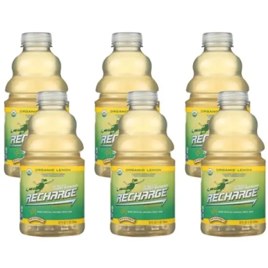 R.W. Knudsen All Natural Organic Lemon Recharge Sports Drink - Case of 6/32 oz image {7}