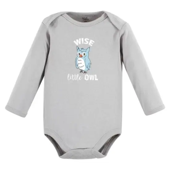 Touched by Nature Organic Cotton Long-Sleeve Bodysuits, Boy Woodland Alphabet 5-Pack image {4}