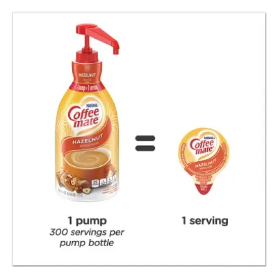 Coffee mate Liquid Coffee Creamer, Hazelnut, 1500mL Pump Bottle image {4}