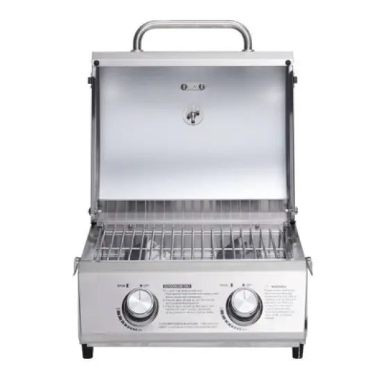 2-Burner Portable Tabletop Stainless Steel Propane Gas Grill Model 13742 - Monument Grills image {5}