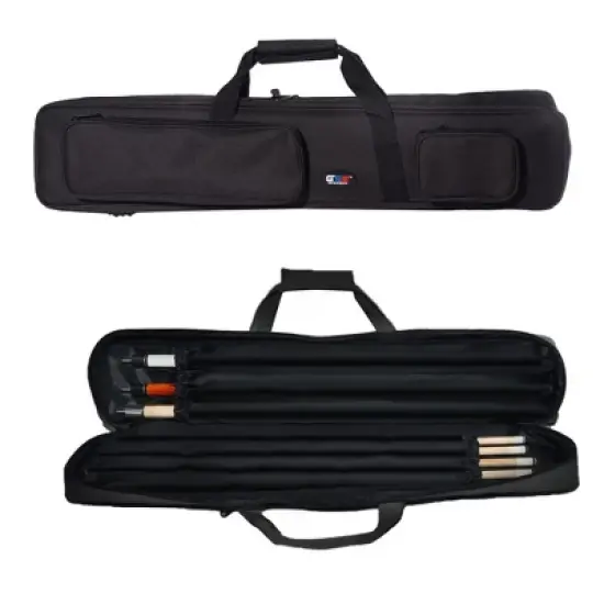 GSE 3x4 Soft Cue Case, Pool Cue Stick Carrying Case, Billiard Cue Case - Holds 3 Butts and 4 Shafts image {7}