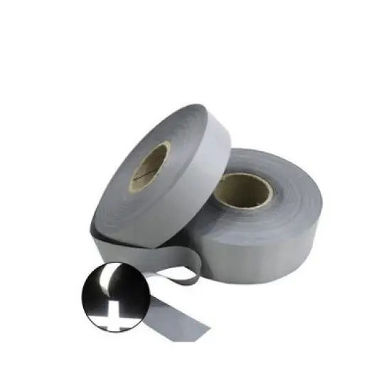 Sew On High Visibility Reflective Tape - Double Elastic image {1}