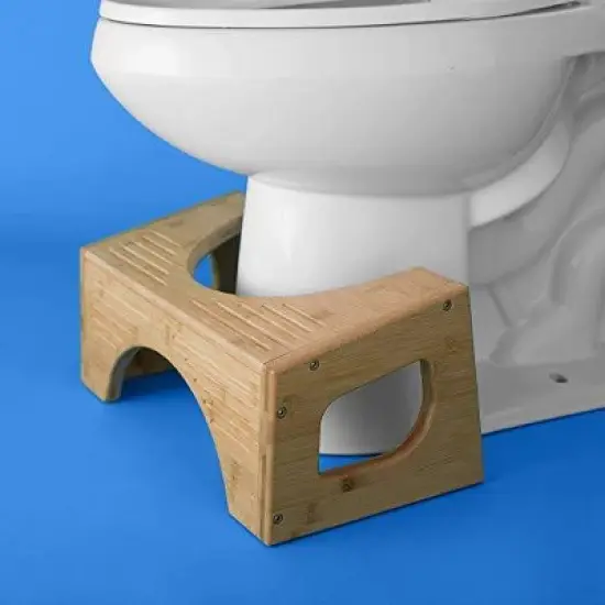7"/9" Two in One Bamboo Toilet Step Stool Brown - Squatty Potty image {2}