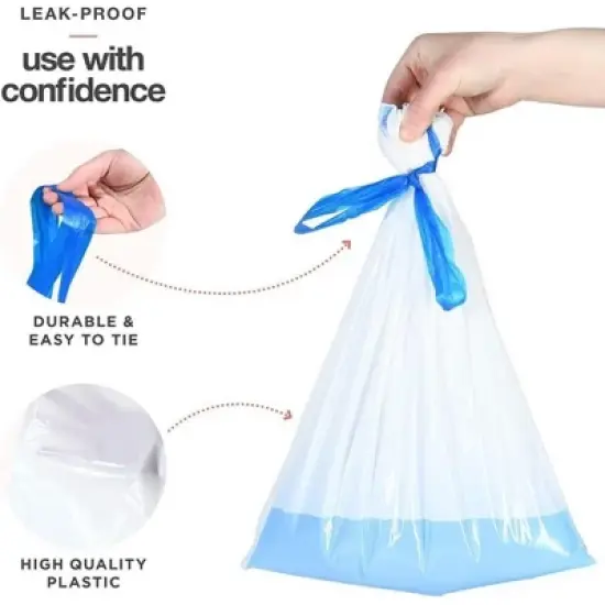 Commode Liners 100-Pack Toilet Bags for Adult Commode Chairs, Camp Toilet, Bucket - Leakproof, Hygienic Closure - Universal Fit - MedicalKingusa image {5}