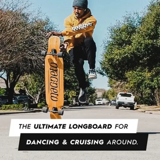 Magneto Bamboo Carbon Fiber Longboard Skateboard- 46" x 9.5", Cruising, Carving, Downhill and Dancing, Kicktails & Tricks image {2}