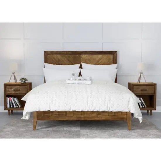 3pc Aurora Mid-Century Bedroom Set Gray - Abbyson Living image {1}