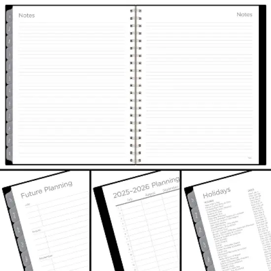 Mead Large Basic Black July 2025 to June 2026 image {3}