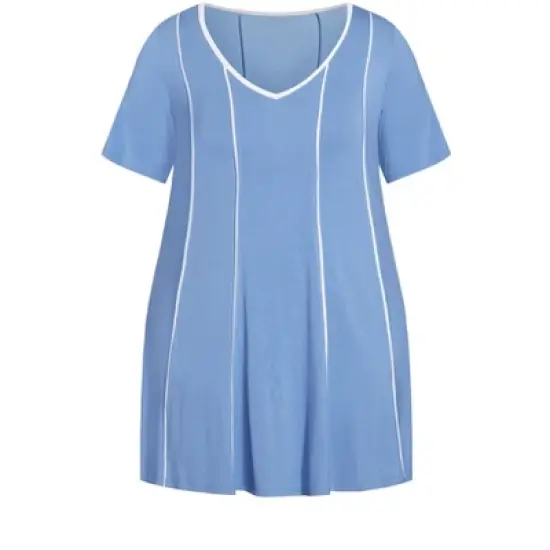 Women's Plus Size Swing Panel Tunic - sky blue | AVENUE image {2}