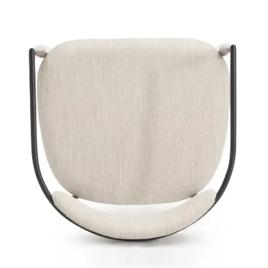 Christopher Knight Home Teuvo Modern Fabric Upholstered Iron Dining Chairs (Set of 2) image {6}