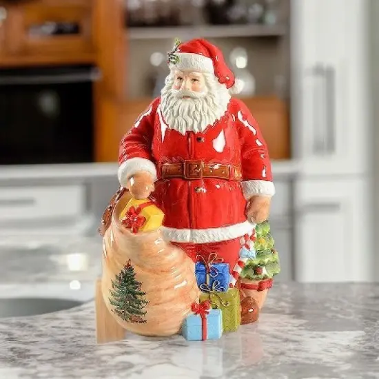 Spode Christmas Tree Santa Cookie Jar image {2}