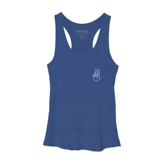 Women's Design By Humans peace By desiredesign Racerback Tank Top image {3}