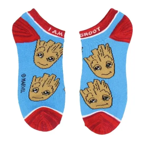 Marvel Guardians of The Galaxy I Am Groot 3 Pack Ankle Socks Multicoloured image {2}