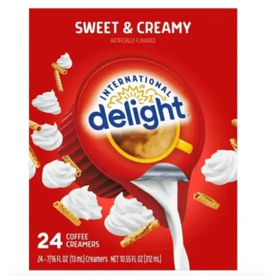 Internation Delight Coffee Creamer Singles Variety Pack, 24 count per box (Camamel Macchiato, French Vanilla, Sweet & Creamy & Hazelnut) image {2}