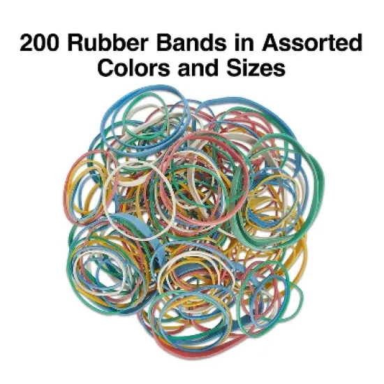 Staples Economy Rubber Bands Assorted Sizes and Colors 511378 image {1}