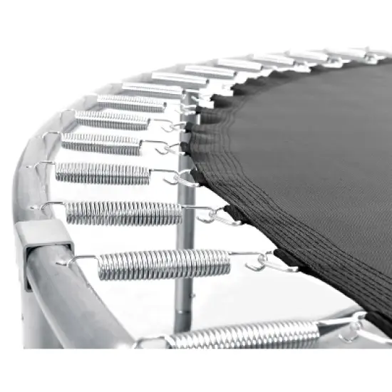 HFYee 8/10/12/14/10*16FT Backyard Trampoline Basketball Kit with Bonus Balls & Safety Enclosure for Ages 8+, Blue image {2}