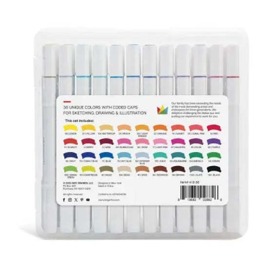 KINGART Twin-Tip Sketch Markers 36 Colors image {7}
