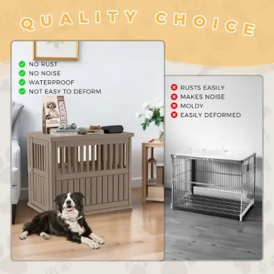 Decksplore Durable Dog Crate Furniture with Lockable Door,Dog House Indoor for Small Medium Large Dogs image {1}