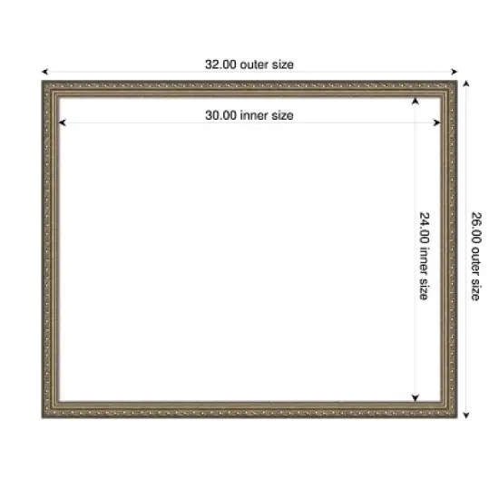 Amanti Art Parisian Silver Framed Dry Erase Magnetic Board image {4}