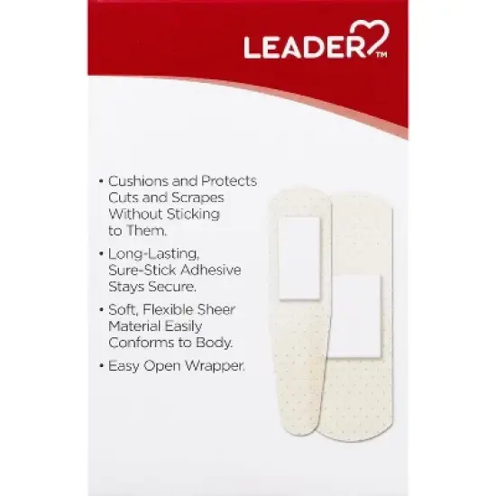 Leader Antibacterial Sheer Adhesive Bandages Assorted, 20 Ct image {3}