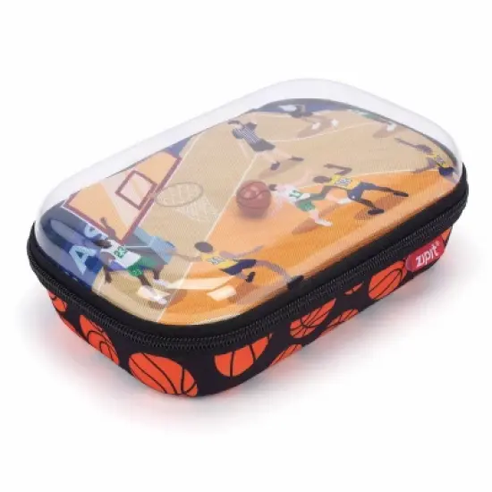 ZIPIT Clear Top Pencil Case for Boys, Basketball Pencil Box image {7}
