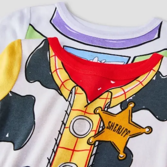 Toddler Boys' 4pc Snug Fit Cotton Toy Story Pajama Set - White image {2}