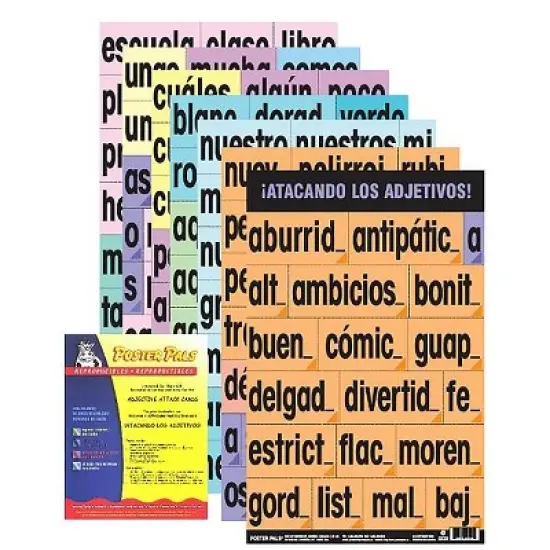 Poster Pals Adjective Attack Card Set, Spanish image {1}