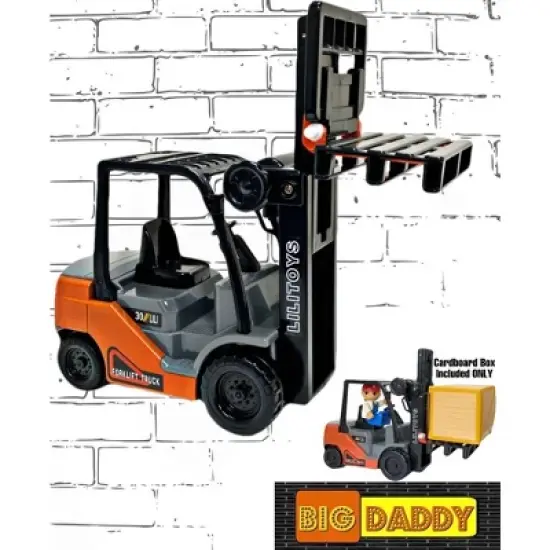 Big Daddy Light Weight Construction Truck Series - Authentically Designed Forklift With Loadable Cardboard Boxes image {2}