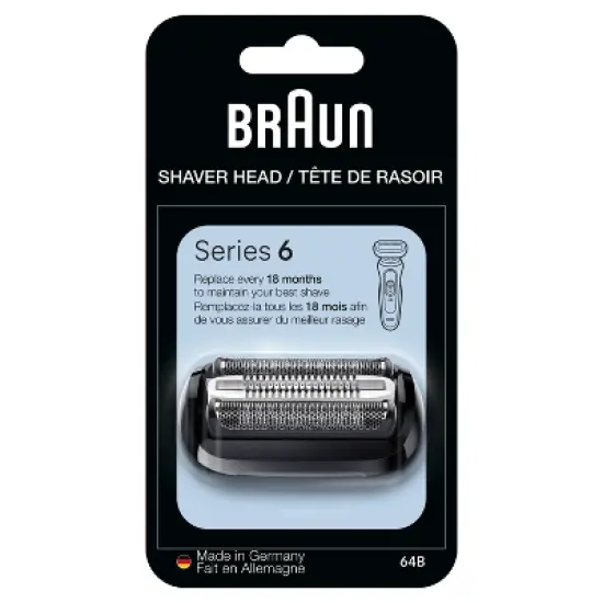 Braun Series 6 Electric Shaver Replacement Head - 64B Black image {7}
