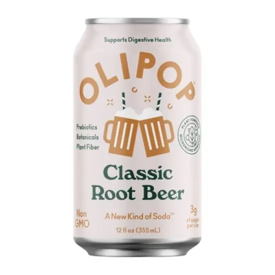 OLIPOP Root Beer Soda - 12 fl oz can image {7}
