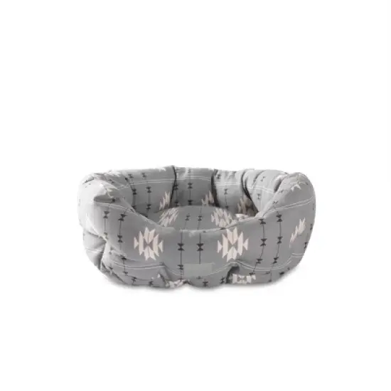 PetShop by Fringe Studio Geometric Round Cuddler Dog Bed - Gray image {8}