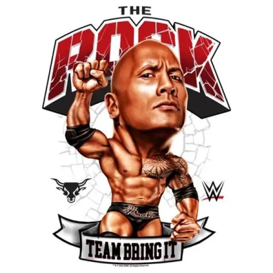 Girl's WWE The Rock Team Bring It Bobble Head T-Shirt image {1}