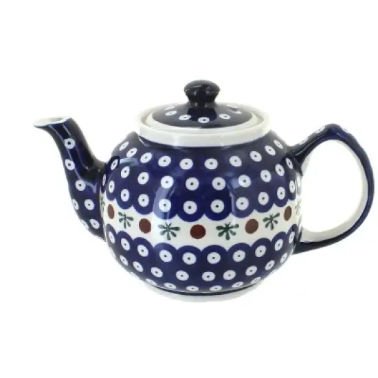Blue Rose Polish Pottery 596 Zaklady Medium Teapot image {9}