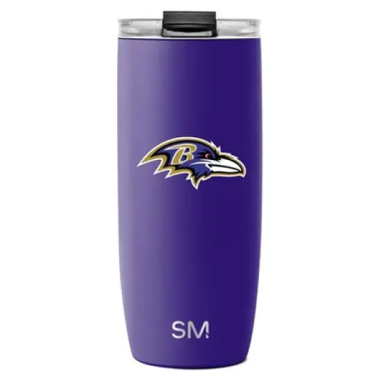NFL Baltimore Ravens Simple Modern Stainless Steel Voyager Travel Mug - 20oz image {3}