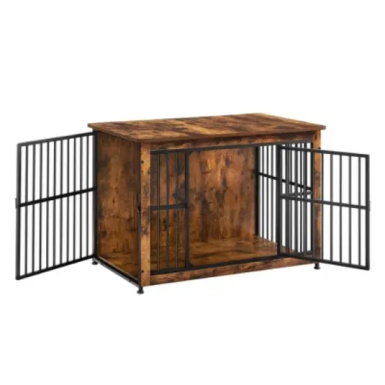 Feandrea Dog Crate Furniture, Side End Table, Modern Kennel for Dogs Indoor up to 70 lb, Heavy-Duty Dog Cage with Enclosed Base image {9}