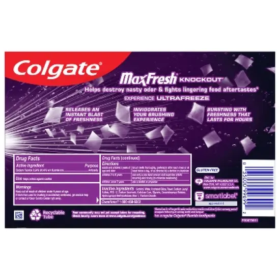 Colgate Max Fresh Toothpaste Knockout - 6.3oz/3pk image {10}