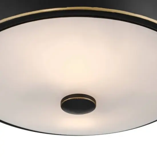 John Timberland Aabria 11 3/4" Wide High Modern Outdoor Flush-Mount Light Fixture Ceilng Porch House Weatherproof Matte Black Metal Glass Shade image {6}