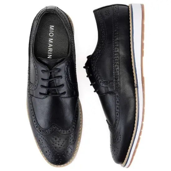 Mio Marino - Men's Ornate Wingtip Oxford Shoes image {4}