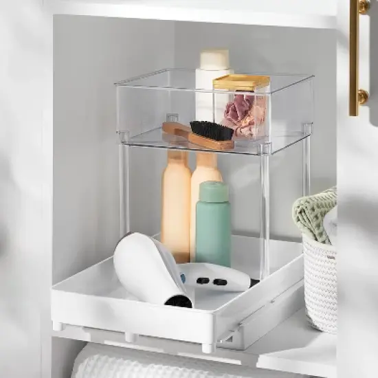 Medium Gliding Tray with Bin Clear - Brightroom&trade; image {1}