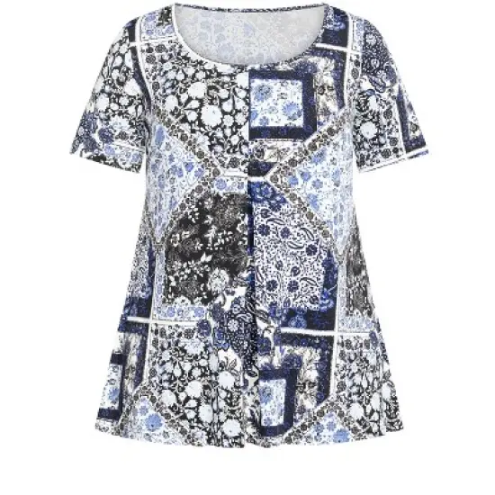 Women's Plus Size Luv Pleat Front Tunic  - Milesaway | EVANS image {2}