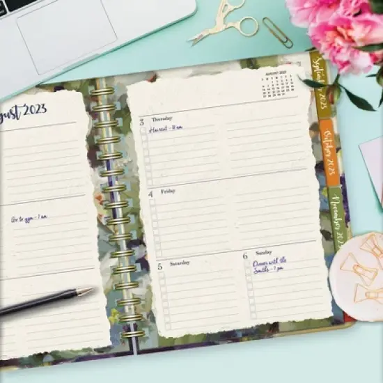 Lang 2023-24 Weekly/Monthly Planner 9.5"x7.5" Deluxe Florals image {5}