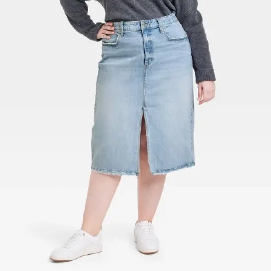 Women's High-Rise Denim Midi Skirt - Universal Thread&trade; image {4}
