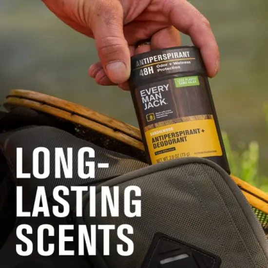 Every Man Jack Men's Solid Antiperspirant & Deodorant Sandalwood - 2.6oz image {4}