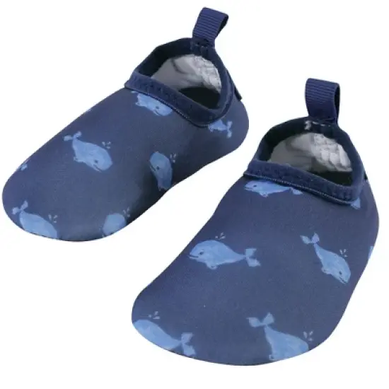 Hudson Baby Infant and Toddler Water Shoes for Sports, Yoga, Beach and Outdoors, Blue Whales image {3}