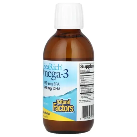 Natural Factors SeaRich Omega-3, Delicious Lemon Meringue, 6.76 fl oz (200 ml) image {2}
