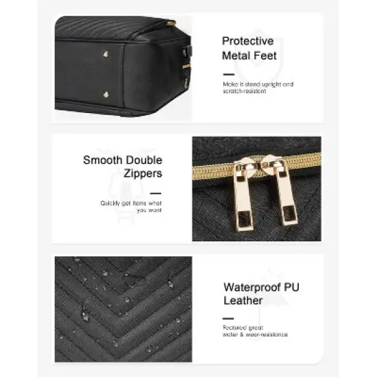 Laptop Bag for Women, Large Convertible Quilted Briefcase Backpack with USB Port, Waterproof Leather Work Tote Bags, image {4}